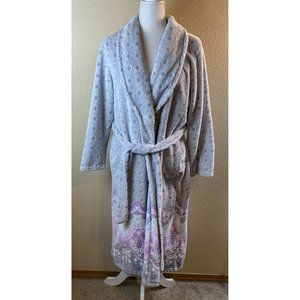 Noire Women's Medum Jasmine Rose Wrap Housecoat Bathrobe Robe SOFT with Pockets